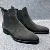 ブーツチェルシー男性靴高級冬足首男性ドレスプラスサイズ 47 48 Bota Ş De Hombre 221117