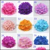 Guirnaldas De Flores Decorativas 18 Cm / 7 1 Hortensia Artificial Cabeza De Flor De Seda Decorativa Para La Boda Arco De La Pared Diy Cabello Decoración Del Hogar Dh038