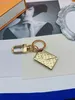 Designer Keychain Louiseities Viutonities Keychains The New Mode Luxury Gold Envelope Key Ring