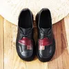 Kleidschuhe LIHUAMAO Britischer Stil Bequeme weiche Schnürung aus echtem Leder Casual Oxford Wedges Loafers Büro Damen Sneaker