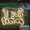 Best Day Ever LED Neon Sign Lights for Cold Wall Decor Bedroom Home Decoration Warm White Lighting Mysterious Gift for livingroom Decorations custom