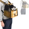 Hondenauto -stoel Covers Pet Backpack Carrier voorste mesh hoofdtas deur gordijn Comfort Portable transport voor kat