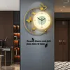 Wandklokken Noordse slaapkamer Watch Night Light Metal Simple Chique Clock Moderne esthetische creatieve Duvar Saati Home Decor items