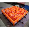 Free Delivery outdoor activities custom made Inflatable Maze 9x9m Interactive Maze labyrinth field haunted house