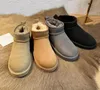 Designer mulheres botas de neve plataforma quente rena australiana bota marrom bota interna austr￡lia tazz chinelor casa sapato de inverno botas de pele pregui￧osas