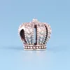 Verklig Sterling Silver Crown Charm med originalbox f￶r Pandora Bangle Armband Kvinnor Girls Smycken Makande tillbeh￶r P￤rlor Charms Factory Wholesale