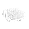 Storage Boxes Transparent 24 Grids Acrylic Makeup Organizer Box Lipstick Holder Display Rack Cosmetic Container Home Dresser Case