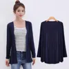 Kvinnors stickor Tees Summer Autumn Korean Modal Cardigan Ladies Shawl Female Cotton Sweater Cardigans Långärmad avslappnad tunna rockar 221117