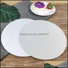 Cake Tools Cake Board Rounds White Circle Cartboard Base Holders Disponible Plate Tray 5 Storlekar för att dekorera bakförsörjning Myinf0 DHWMX