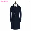 Men's Trench Coats Arrival Fashion Autumn Winter Men Windbreaker Long Suit Coat Cotton Windproof Waterproof Large Plus Size