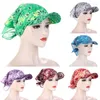 Wide Brim Hats Sun For Women Summer Ladies Visor Headwrap Hat Beach Fashion Print Outdoor Cap Anti-ultraviolet Travel 2022