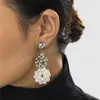 Boucles d'oreilles endeures d'imitation tissée géométrique pour femmes Boucles d'oreilles de piercing Kpop Kpop