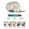 Tallrikar Flower Ceramic Dinner Set Modern Creative Home Wedding Reception Pratos de Jantar Eating redskap EI50TZ