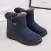 Boots Winter Women Chaussures étanche neige femme décontractée légère peluche fourrure cheville 221116