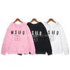 Luxury Designer Mens Hoodie Letter Print Long Sleeve Sweater Fashion Brand Pullover Crew Neck Womens Top Black White Pink Asian Size M-2XL