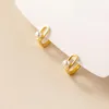 Boucles d'oreilles créoles MloveAcc 925 en argent sterling Style unique mignon pour les femmes avec des bijoux en perles de coquillage