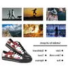 Mannen Vrouwen DIY Aangepaste Schoenen Lage Top Canvas Skateboard Triple Zwart Maatwerk UV Afdrukken Sport Sneakers Kele189