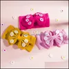 Bandeaux Enfants Bébé Marguerite Arc Noeud Bandeauxélastique Double Couche Tissu Noué Bande De Cheveux Headwrap Mode Drop Delivery Bijoux Dhvkg