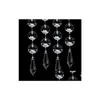 Decorações de Natal pingentes de cristal de acrílico transparentes penduram miçanzas de guirlanda de parede Decoração de casamento Trela ​​de Natal Tre Dhhzy