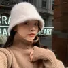 Berretti Cappelli a secchiello Donna Kawaii Cupola Berretto invernale semplice Ulzzang All-match Preppy Elegante Streetwear Harajuku Dolce Caldo Più spesso Invierno