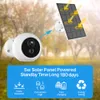 Dome Camera's WiFi 3MP HD Ingebouwde batterij Zonne-Outdoor Wireless Security PIR Human Alarm CCTV Video Surveillance ICSEE App 221117