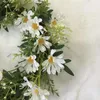 Decoratieve bloemen kransen bruiloftsfeest Decor slinger handgemaakt bloemblad huis diy nep gele chrysanthemum klimmende wijnstok ornamenten