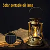 Tuindecoraties Led Solar Light Retro Kerosene Lamp aangedreven kaarsen Hangende buiten Portable Lantern Courtyard Decor 221116
