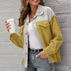 Damesjassen corduroy jas herfst winter casual lange mouw vrouwelijke kleding knoppen jassen tops tops outparden windbreaker 23270 221117