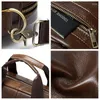 Briefcases Top Genuine Leather Men Briefcase Portfolio Crossbody Messenger Laptop Bag For Office Working Business Fashion Many Colors