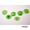 Стеклянные пластины Murano Art Art Green Flower Wall Plate Dia20-45см 6 шт./Сет-монтаж