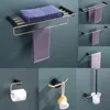 Badezubehörsets Accessoires für Badezimmer Handtuch Bar Edelstahl Rack Toilettenpapierhalter Kleiderbügel Hardware