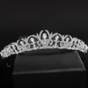 Elegante tocado de boda para mujer, Tiaras y coronas de flores de cristal, accesorios para el cabello, corona de cumpleaños, adorno para tarta, joyería