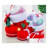 Christmas Decorations Christmas Gift Bag Elf Spirit Candy Boot Shoes Stocking Holders Xmas Party Decoration Dstring Filler Bags Pen Dhbix