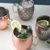 Mugs 500ml Moscow Mule Mug Steel Hammered Copper Plated Beer Cup Coffee Bar Drinkware Cocktail Goblet