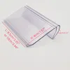 Retail Supplies Clear Label PVC Display Card Holder Clamp Clip Supermarket Retail Fruit Basket Price Promotion 100pcs