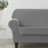 Fodere per sedie Flanella argento di alta qualità Copridivano elastico all-inclusive Asciugamano Polvere Comoda decorazione domestica resistente all'usura