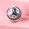 925 Sterling Silver Twinkling Night Bead met Clear CZ Bead past bij Europese Pandora Jewelry Charmarmebanden