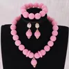 Necklace Earrings Set Dudo Store 9 Colors African Jewelry Choker Imitation Pearls Bracelet Party Accessories 2022 Nigerian Bride