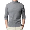 Heren trui trui warme heren halfturtleneck massief kleur pullover mode verdikt middelste middleaed longlesleeved top pullover 221117