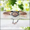Bracelets porte-bonheur Bracelets pour les yeux en gros 10Pcs / Lot 6Mm perles en laiton avec exquise Mticolor Cz Turc Big Rame Drop Delivery Jewelry Dhofi