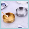 Ashtrays Stainless Steel Ashtray 4 Colors Ashtrays Home Office Bar Ash Tray Smoking Accessories Drop Delivery Garden Household Sundri Dh7Bx