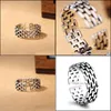 Bandringen update retro holle sier ketting band ringen knoop vinger ring mode sieraden voor vrouwelijke mannen drop levering dhb1h