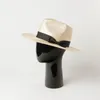 Bérets 01907-HH7397 Handmade Natural Sisal Pearl lustras Fedoras Cap Men Femmes Leisure Beach Panama Jazz Hat