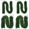 Couronnes de fleurs décoratives 2 7m Christmas Artificiel Green Garland Wreath Noël Party Party Decoration Pine Tree Roard Ornement Hanging Ornement Dropship 221114