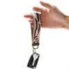 Keychains Fashion 5pcs/6pcs/7pcs Cloth Print Key Ring Belt Holder Wrist Keychain Hanger Buckle Hook Outdoor Tools