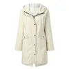 Женские куртки Женские флисовые пальто. Случайные осенние зимние карманы на молнии с капюшоном тепло