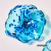 Design intelligente Colori bluastri Punto Lampade da parete di design Art Flower Parete decorativa in vetro di Murano Piatti Dia20-45CM 6 pezzi / set LRP004