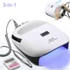 Nail Dryers 140w 3in1multifunction Dust Vacuum Cleaner Electric Drill uv Led Lamp Manicure Machine for Salon Tool 220225284P4739483
