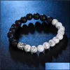 Beaded Buddha Head Nature Stone Beaded Strands Bracelet Agate Lava Wristband Women Mens Bracelets Fashion Jewelry Gift Drop Delivery Dhc27