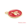 Designer Emalj Round Bee Charms för smycken tillverkar leveranser Böhmen Färgglada söta hängande charm